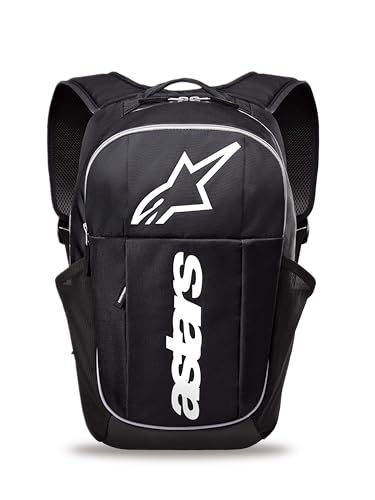 Alpinestars GFX Boss Backpack, Motorcycle, Powersports Commuter, Padded Laptop Sleeve, One Size, Black/White - color: Black/White
