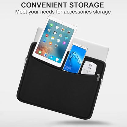 Laptop Case 15 inch, Shockproof Protective Computer Bag with Accessory Pocket, Traveling Laptop Sleeve Cover Compatible with 15 inch New MacBook Air, MacBook Pro, HP, Dell, Lenovo, Black - color: Black, size: 15 inch