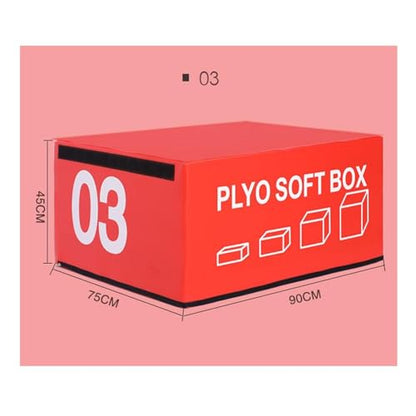Foam Reinforced Box Stackable Soft Plywood Box Anti-Skid Safety, Used for Jumping Strength Training and Physical Training Suitable for Home Gym - size: 90*75*45cm