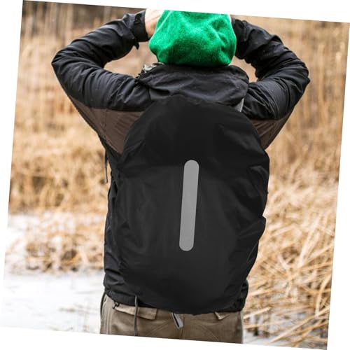 Toyvian Backpack Rain Cover with Reflective Strip for Complete Coverage Lightweight and Compact Design for Hiking Camping Traveling and Cycling Black