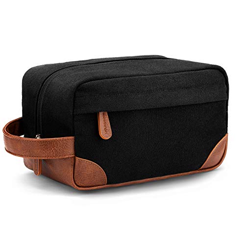 Vorspack Travel Toiletry Bag - Hanging Toiletry Bag for Men Water Resistant Canvas Shaving Bag with Large Capacity for Travel - Black - color: Black, size: Medium