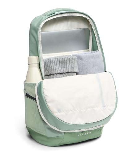The North Face Lichen Daypack - Everyday Commuter Backpack, Laptop Sleeve, Water Bottle Pockets, Center Front Pouch, Slate Moss/TNF White, One Size - color: Slate Moss/Tnf White