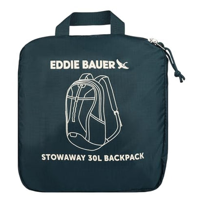 Eddie Bauer Stowaway Packable Backpack | Travel | Outdoor | Lightweight | Foldable | Durable | Ripstop Polyester | 30L - Marine - color: Marine, size: 30L