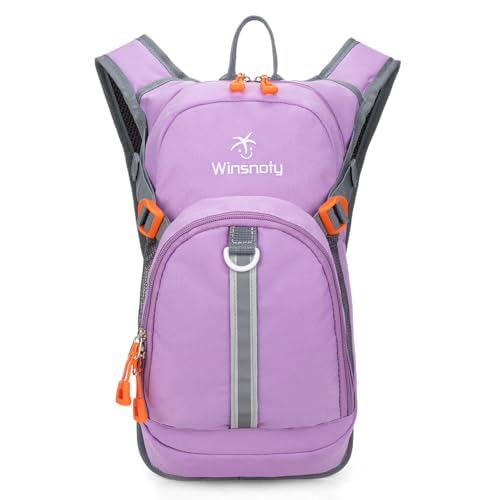 Kids Hydration Backpack, Water Hiking Backpack for Boys or Girls with 1.5L Reservoir Bladder - color: Purple