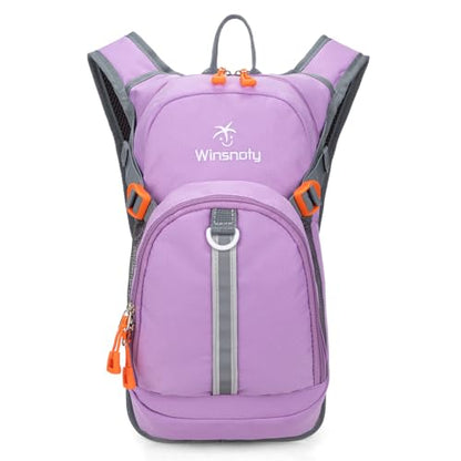 Kids Hydration Backpack, Water Hiking Backpack for Boys or Girls with 1.5L Reservoir Bladder - color: Purple
