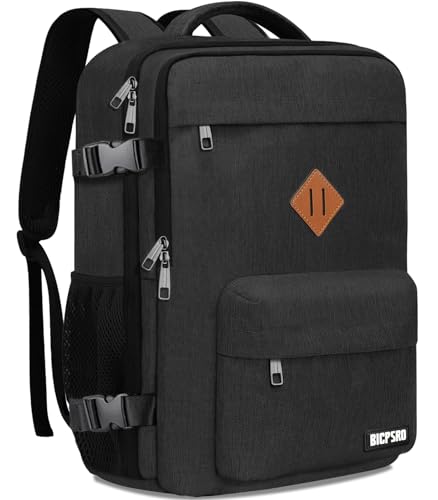 Travel Backpack for Women Men,Carry On Backpack for Airplanes,Large Personal Item Travel Bag Flight Approved,Waterproof 17.3 Inch Laptop Backpack Business Work Backpacks Mochila De Viaje - color: C5-black2, size: 17.3 Inch