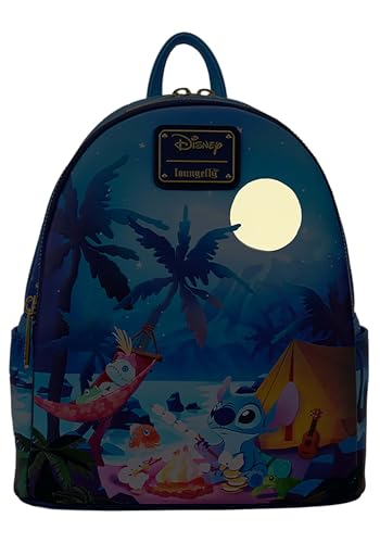 Loungefly Disney Stitch Camping Cuties Glow Mini Backpack | Lilo & Stitch Bags & Backpacks Standard