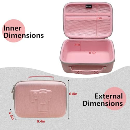 Camera Case Bag Compatible with Canon EOS Rebel T7/R50/R6 Mark II/R100/R50 V/T6/R8/R10/R5 Mark II/RP/R7/5D Mark IV/SL3/R5/T100 DSLR SLR Camera, Len and Tripod with 4 Dividers and Shoulder Strap, Pink - color: Pink, size: Small