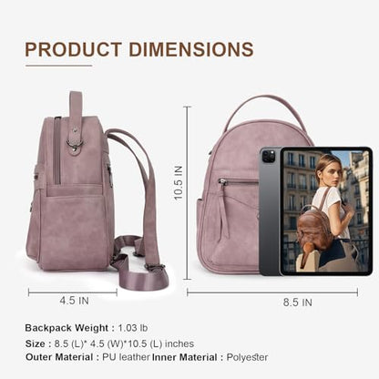 KITEVIUN Mini Backpack Purse for Women Fashion Cute Small Travel Backpacks Daypacks Shoulder Handbag - color: 01-purple