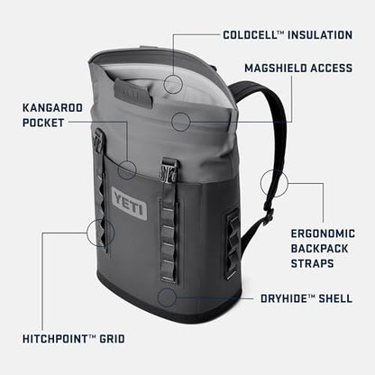 YETI Hopper M Series Backpack Soft Sided Coolers with MagShield Access - color: Big Wave Blue, size: M12