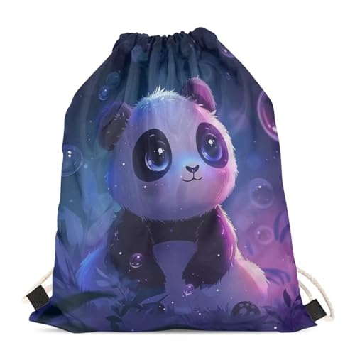 Upetstory Cute Panda Drawstring Bags Gym Bag Draw String Backpack Sport Gym Sackpack for Women Girls Boys Kids School Bookbag Dance Yoga Travel Storage Pouch - color: 1 Panda