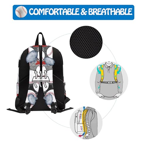 Baseball 3PCS Backpack for Boys Girls, Kids Back to School Backpack Sets with Lunch Bag Pencil Case, 17 Inch Lightweight Bookpack 3 in 1 Set for Teens Elementary Middle High School Students - color: Baseball