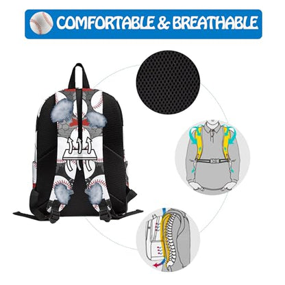 Baseball 3PCS Backpack for Boys Girls, Kids Back to School Backpack Sets with Lunch Bag Pencil Case, 17 Inch Lightweight Bookpack 3 in 1 Set for Teens Elementary Middle High School Students - color: Baseball
