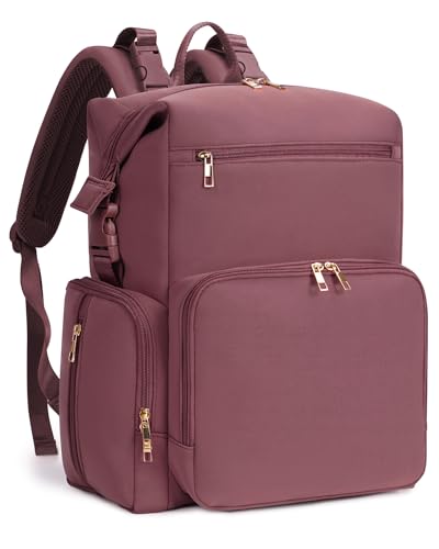 CEI-CEI Neoprene Diaper Bag Backpack with Changing Pad, Large Newborn Baby Maternity Bags Travel Tote with Insulated Pockets (Pink) - color: Pink