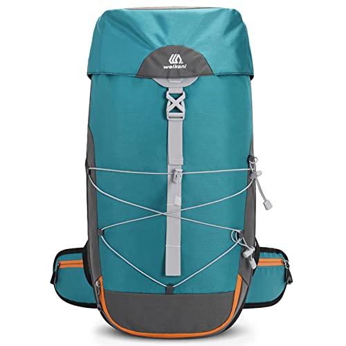 Large Capacity Hydration Backpack, Lightweight Insulated Sports Backpack with Food Grade Water Bladder, for Hiking Running Cycling Camping Outdoor Activities - color: Blue green