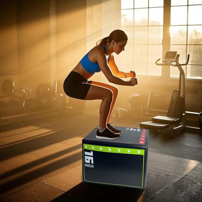 Workout Step Up Box – Shockproof Non‑Slip Jumping Box, Durable Plyo Tool | Fitness Step Up Equipment with Textured Grip Longtail, Jumping Training Equipment for Exercising Athletic Conditioning