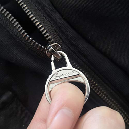 Zpsolution Zipper Handle Replacement Easy Use Round Zipper Pull Fixer for Jackets Coats Boots Shoes Backpack Luggage Suitcase - color: 4 sliver