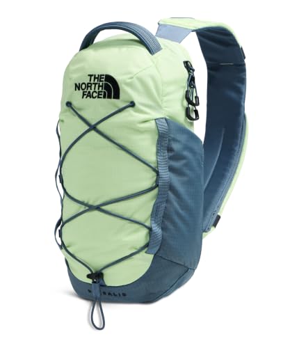 THE NORTH FACE Borealis SIing Bag | Crossbody Adjustable Strap, Water Repellent Finish, Multiple Compartments, Tablet Sleeve - color: Calcified Lime/Granite Grey