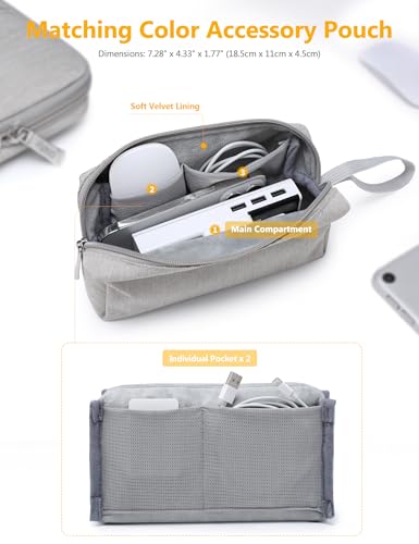 HYZUO 13 Inch Laptop Sleeve Bag Set for MacBook Air 13 M5/M4/M3/M2/M1 A3449 2026-2018, 13" MacBook Neo 2026 A3404, MacBook Pro 13 M2/M1 2026-2016, iPad Pro/Air 13, XPS 13, Surface Pro, Light Gray - color: Light Gray, size: 13 Inch