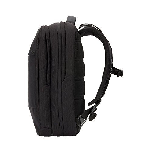 Incase City Backpack - 24L Main Storage Compartment with 16" Faux Fur Laptop Pocket, Quick Access Pocket, Everyday Tech Pack (Diamond Ripstop Black) - color: Diamond Ripstop Black