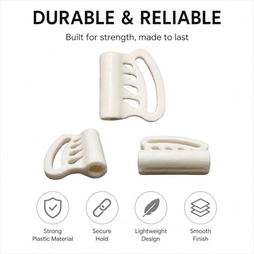 3/4 Inch Sternum Strap Sliders 24 Pack, Beige Backpack Chest Strap Adjusters, Sternum Strap Adjuster Buckles for 3/4" Webbing, Replacement Hardware for Hiking Bags, Packs & Outdoor Gear