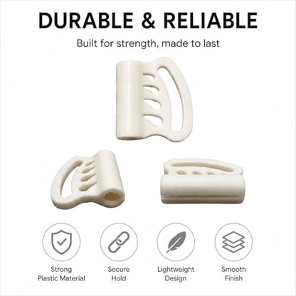 3/4 Inch Sternum Strap Sliders 24 Pack, Beige Backpack Chest Strap Adjusters, Sternum Strap Adjuster Buckles for 3/4" Webbing, Replacement Hardware for Hiking Bags, Packs & Outdoor Gear