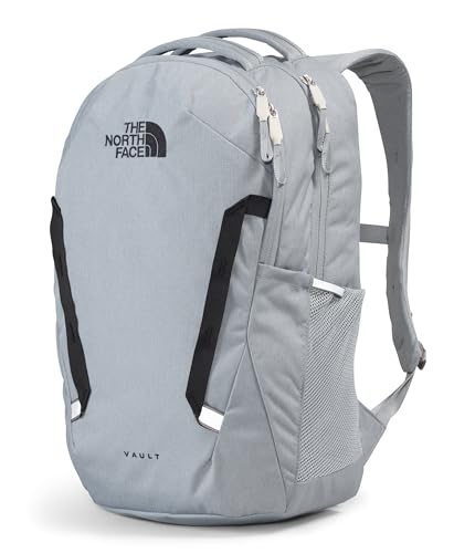 The North Face Vault Everyday Laptop Backpack - Commuter Travel Bag, Water-Repellent Finish, Spacious Compartment, Mid Grey Dark Heather/TNF Black-NPF, One Size - color: Mid Grey Dark Heather/Tnf Black-npf