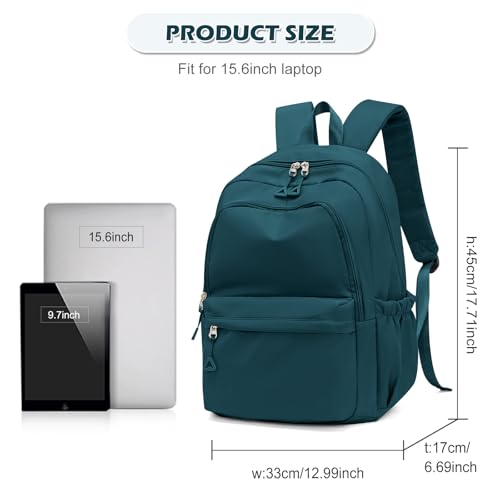 suwasp Casual Laptop Backpack for Women Men Waterproof Lightweight Backpacks Bag 15.6inch Laptop Daypack Large Capacity Backpack, Peacock Blue - color: Peacock Blue