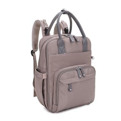 JESSIE & JAMES BeBe CCW Diaper Bag Nylon Backpack Multi Function Diaper Bag with Changing Pad & Stroller Straps_Dark Grey - color: Dark Grey