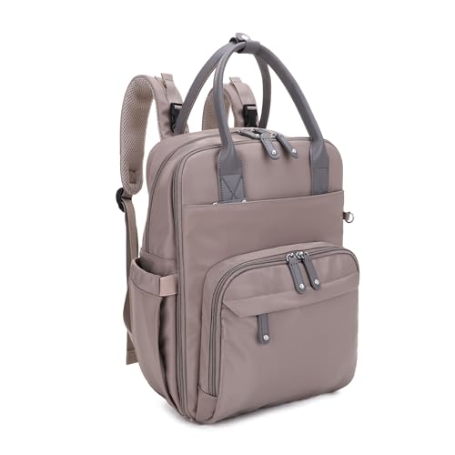 JESSIE & JAMES BeBe CCW Diaper Bag Nylon Backpack Multi Function Diaper Bag with Changing Pad & Stroller Straps_Dark Grey - color: Dark Grey