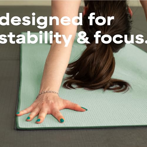 S&T INC. Aura Yoga Mat Towel with Non-Slip Grip, Enhanced Silicone Grip, Soft and Absorbent for Gym, Pilates, and Hot Yoga Mat, 1 Pack, 24 inches x 72 inches, 340GSM, Sage Green - color: Green