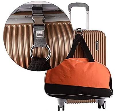 2PCS Add a Bag Luggage Strap Jacket Gripper,Heavy Duty Luggage Straps Carry-on Baggage Suitcase Straps Belts Travel Accessories Carry Your Extra Bags (Grey) - color: Grey