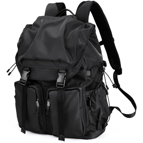 Vintage Laptop Backpack for Men & Women, 35L Functional Stylish Backpack with Stretchy Side Pocket Design, Water Resistant College Work Commuter Travel Backpack Fits 17.3 Inch Tablet, Notebook - size: Fits 17.3 Inch
