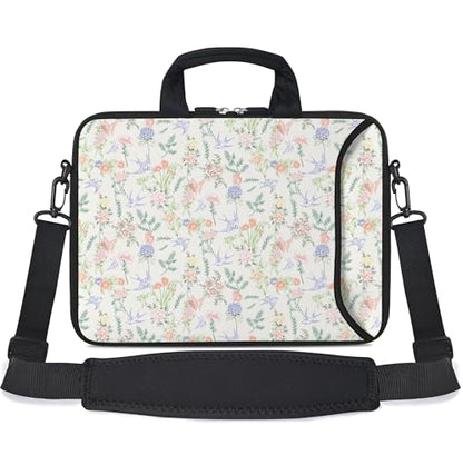 RICHEN 17 inch Laptop Shoulder Bag Carrying Case with Handle Fits 15.6/16/17/17.3/17.4 inch Laptop Notebook (Flowers Swallows, 16-17.3 inch) - color: Flowers Swallows