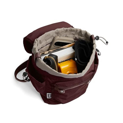 Bellroy Cinch Minipack (lightweight 9 liter backpack with external organization and adjustable shoulder straps) - Burgundy - color: Burgundy
