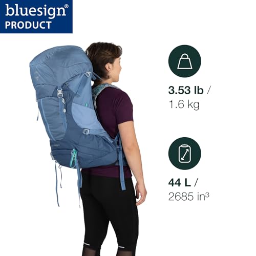 Osprey Sirrus 44L Women's Hiking Backpack, Blue OS - color: Sevres Blue, style: 44L