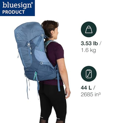 Osprey Sirrus 44L Women's Hiking Backpack, Blue OS - color: Sevres Blue, style: 44L