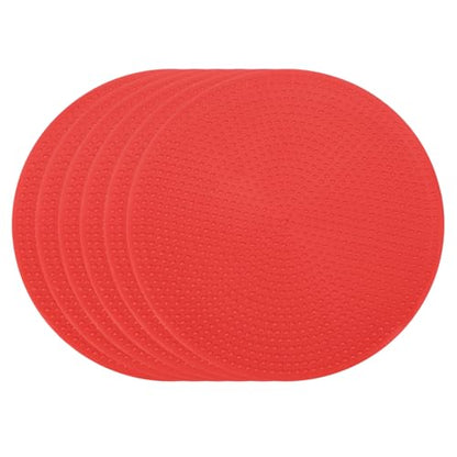 Spot Markers 4 Inch, 6 Pcs Non-Slip Floor Dots Agility Markers Flat Field Cones Poly Dots for Gym PE Speed Training Dance Soccer Basketball Sports, Red