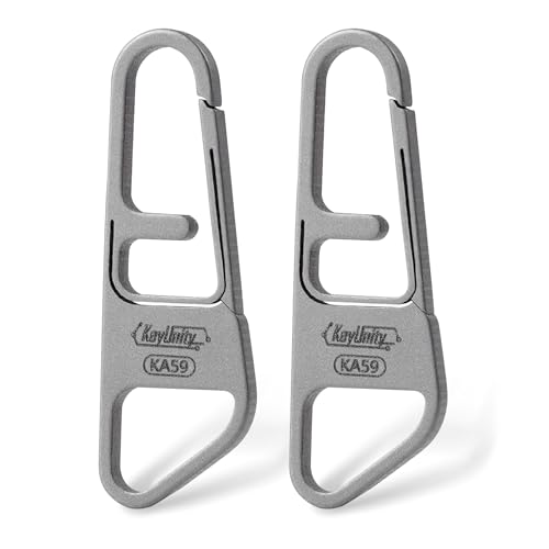 KeyUnity KA59 Titanium Zipper Pulls — Ultra-Lightweight, CNC Machined, Rust-Proof, Universal Replacement for Backpacks, Jackets, Boots & EDC (2-Pack) - color: Ka59 Grey, size: 1.38″*0.49″