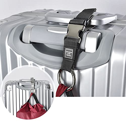 Add-A-Bag Luggage Strap Jacket Gripper, Luggage Straps Baggage Suitcase Belts Travel Accessories - Make Your Hands Free, Easy to Carry Your Extra Bags, Black - color: Black