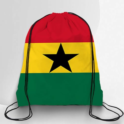 TREBIN 2026 Soccer Cup Drawstring Backpack, Soccer Gym Bag in National Flag Colors, Sports Bag Sackpack Cinch Bag (Ghana Fan) - color: Ghana Fan