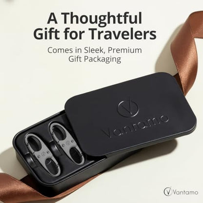 Vantamo Premium 4 Zipper Clips Anti Theft for Backpack, Luggage & Purse, Pull Replacement Zipper Locks, Purse Clip for Travel - color: Silver & Gun Metal