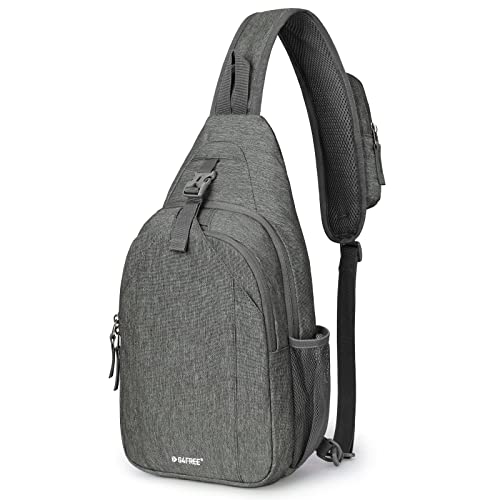 G4Free Sling Bag for Men and Women, RFID Blocking Crossbody Bag, Lightweight Sling Backpack for Travel, Hiking, Walking and Daily Use - color: Dimgray
