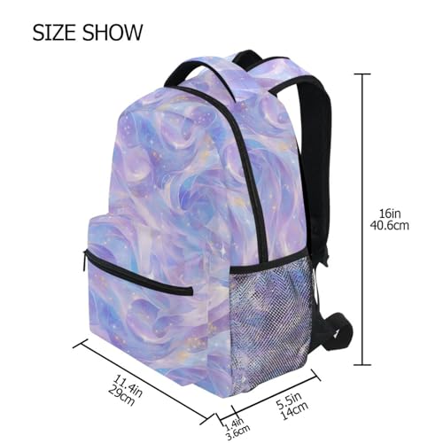 Cute Backpack for Teenager Waterproof Diaper Bag Backpack with Chest Strap Gift Men & Women Burgundy Blue Purple - color: Multicolor04