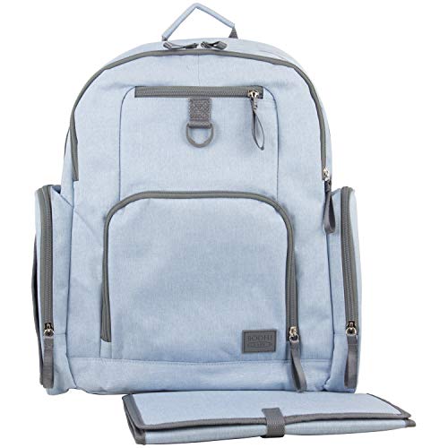 BODHI Baby Portable Diaper Changing Pad Diaper Changer Travel Bag, Changing Mat, Baby Changing Station, Infant Gift, Light Blue Chambray - color: Light Blue Chambray
