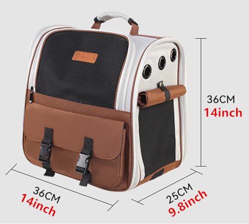 Cat Carrier Backpack Small Pet Carrying Bag with Breathable Mesh Collapsible Waterproof Cat Case for Hiking Camping Travel