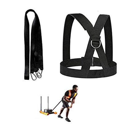 Sled Harness, Weight Speed Tire Pulling Workout Resistance and Assistance Trainer Physical Training Rope Football Exercise Equipment for Outdoor Indoor Men and Women - size: 6.6FT