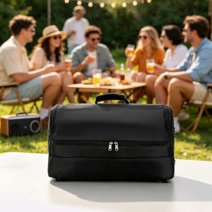 Portable Carrying Bag with Padded Storage, 52 X 34 X 30 Cm Travel Case, Zipper Opening, Top Handle, Backpack Carry for Outdoor Transport Portable Carrying Bag Storage Outdoor Travel Padded