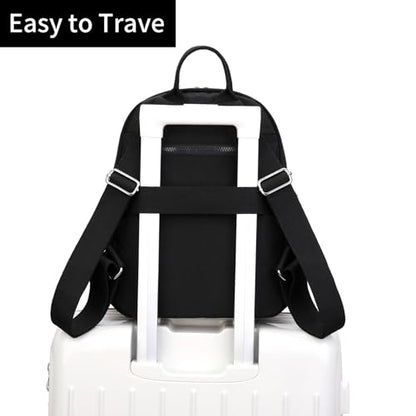 Tanweibago Mini Nylon Women Backpacks,11L Small Ladies backpacks Casual Lightweight Women Shopping Travel Daypack (Black) - color: Black