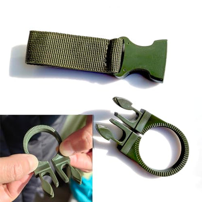 lightstar 4pcs Hanging Bottle Buckle Clip Carabiner, Portable Mineral Water Bottle Clip for Outdoor Camping Hiking Traveling